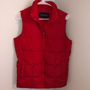Lands End red vest